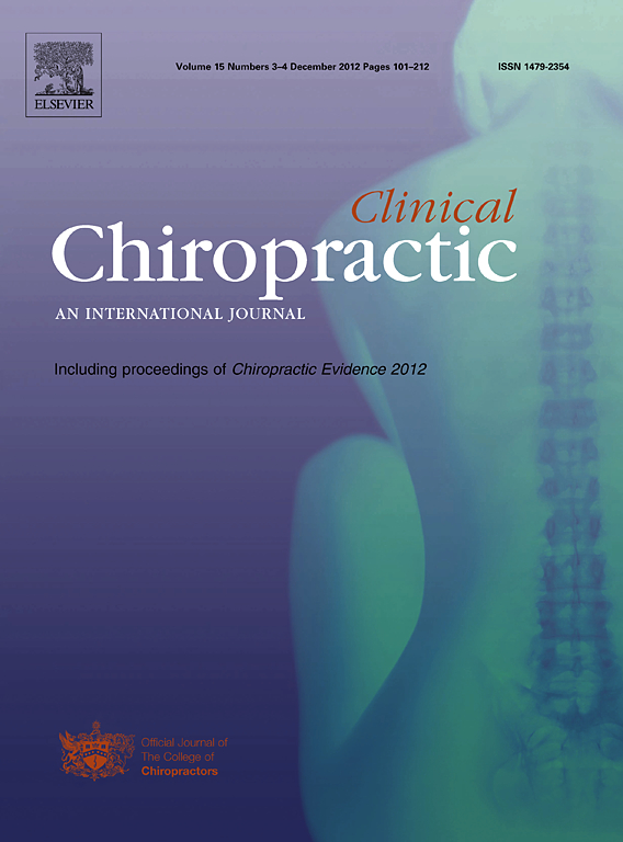 Go to journal home page - Clinical Chiropractic